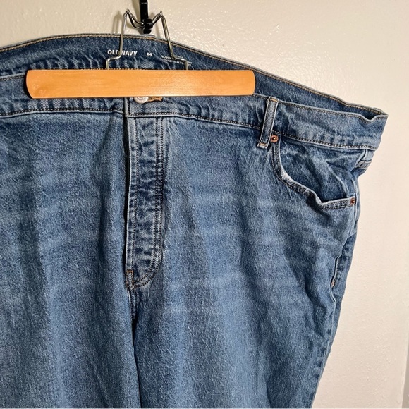 Old Navy High-Rise Slouchy Straight Jean Medium Wash 24 - Picture 6 of 13